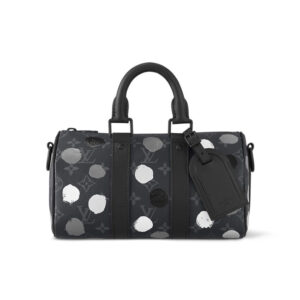 LV x YK Bandoulière Keepall 25 Monogram Eclipse Canvas Bag - LD04