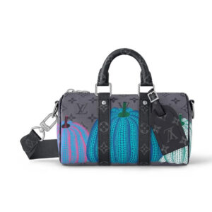 LV x YK Keepall 25 Monogram Eclipse Canvas Bag - LD03