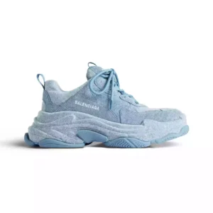 Balenciaga Women's Triple S Sneaker Denim In Blue - GS60