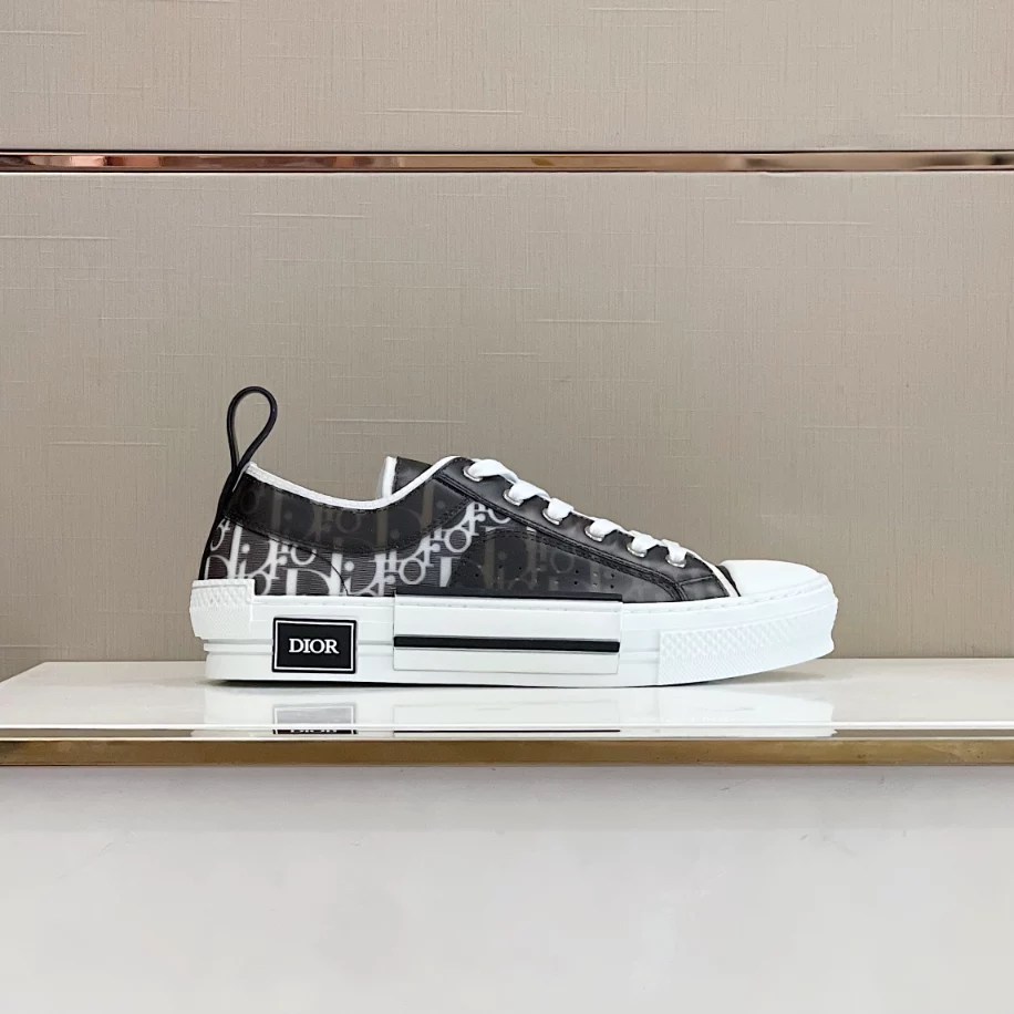 Dior B23 Low-Top Sneaker In Black and White