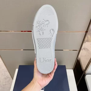 Dior B23 Low-Top Sneaker In White and Navy Blue - DS24