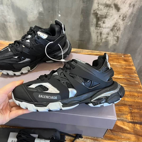 Balenciaga Track Sneaker In Black and Silver - GS70