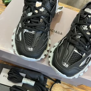 Balenciaga Track Sneaker In Black and Silver - GS70