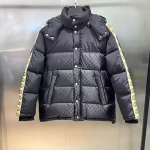 GG Jacquard Nylon Quilted Coat - GK10