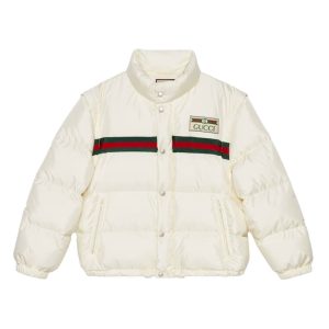 Gucci Padded Nylon Bomber Jacket with Web - GK05