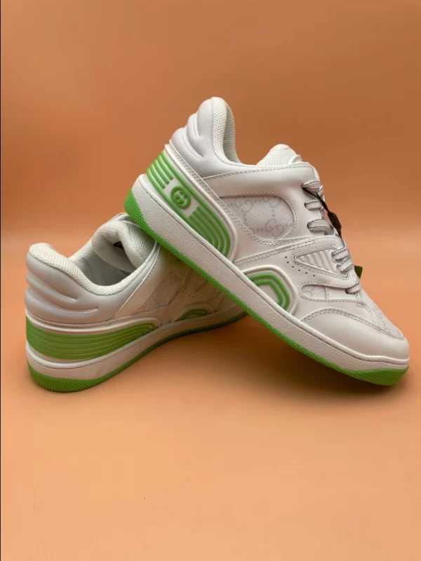 Gucci Basket Sneakers in Green and White - CS55