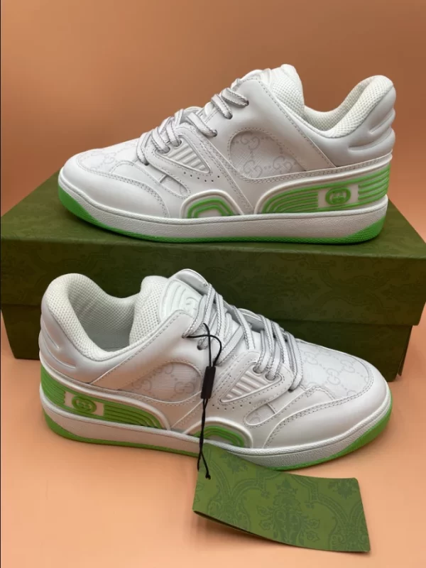 Gucci Basket Sneakers in Green and White - CS55