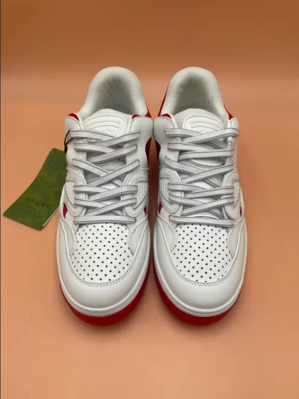 Gucci Basket Sneakers in Red and White - CS56