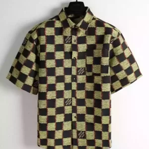 Louis Vuitton Short-Sleeved Damier Wool Shirt - LST05