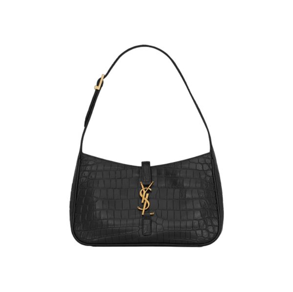 Saint Laurent LE 5 à 7 in Crocodile-Embossed Shiny Leather Bag - YSL21