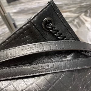 Saint Laurent Niki Medium Shopping Bag in Crocodile-Embossed Leather - YST15