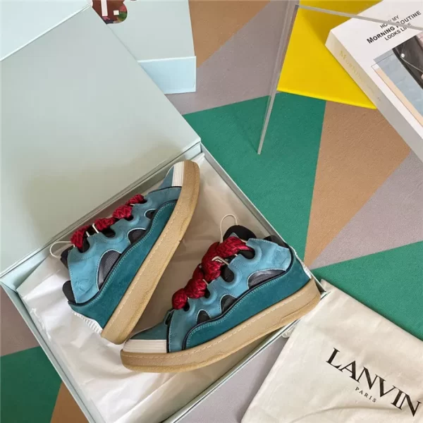 Lanvin Leather Curb Sneaker in Blue - LV18