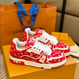 Louis Vuitton Trainer Sneaker in Red - LS115