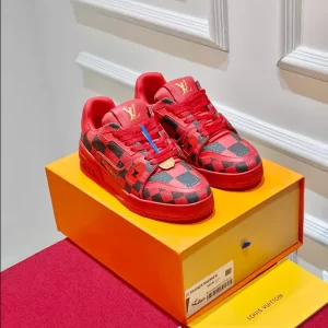 Louis Vuitton Trainer Sneakers In Red - LS102