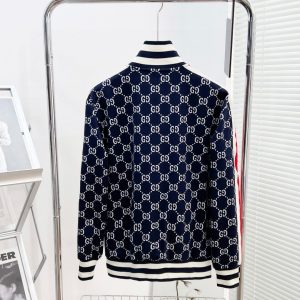 Gucci Navy Cotton Jacquard Gg Jacket - GK11