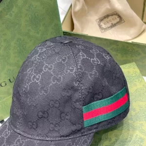 Gucci Original GG Canvas Baseball Hat With Web - C04