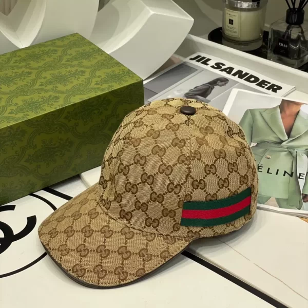 Gucci Original GG Canvas Baseball Hat With Web - C05