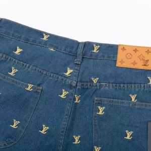 Louis Vuitton Embroidered Signature Denim Shorts - SSL30