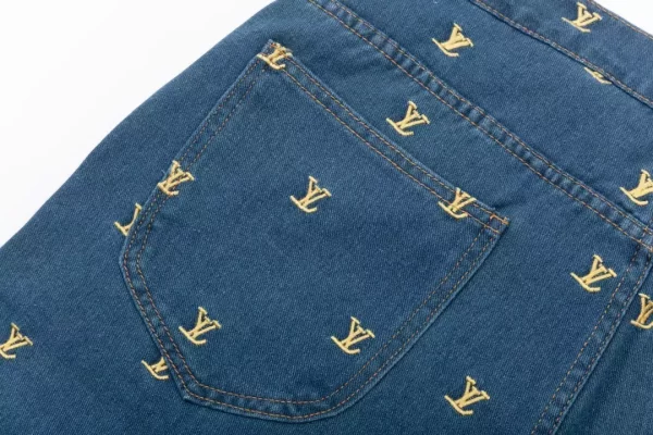 Louis Vuitton Embroidered Signature Denim Shorts - SSL30