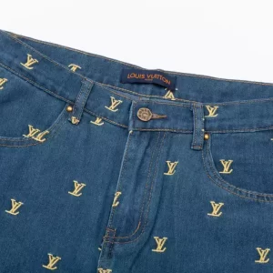 Louis Vuitton Embroidered Signature Denim Shorts - SSL30