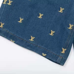 Louis Vuitton Embroidered Signature Denim Shorts - SSL30