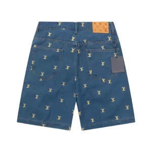 Louis Vuitton Embroidered Signature Denim Shorts - SSL30