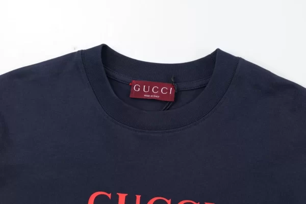 Cotton Jersey T-Shirt With Gucci Print - GT37