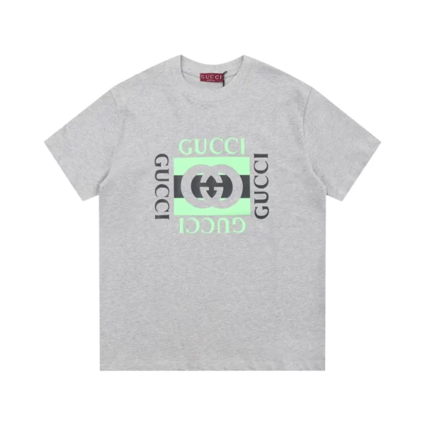 Cotton Jersey T-Shirt With Gucci Print - GT38