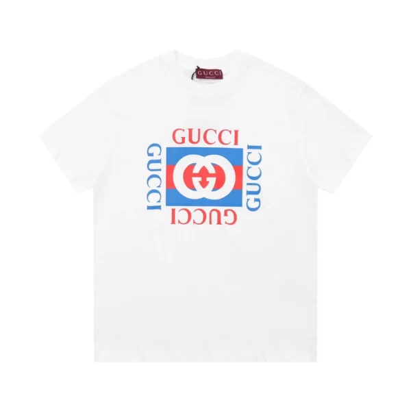 Cotton Jersey T-Shirt With Gucci Print - GT39