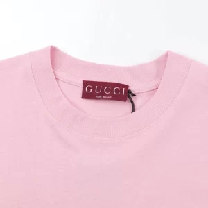 Cotton Jersey T-Shirt With Gucci Print - GT42