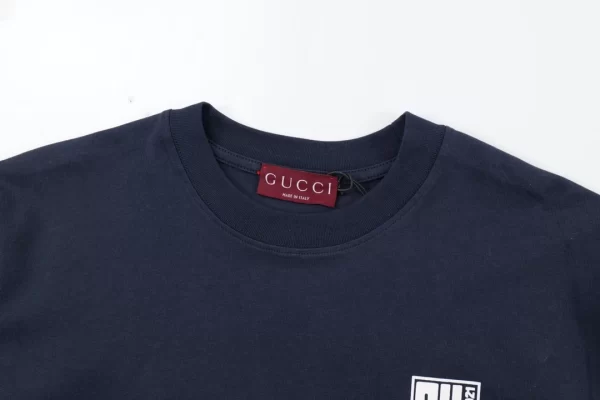 Cotton Jersey T-Shirt With Gucci Print - GT43