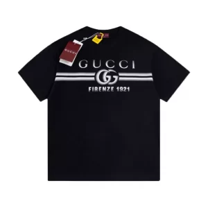 Cotton Jersey T-Shirt With Gucci Print - GT50