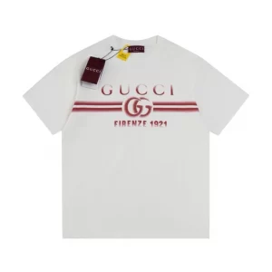 Cotton Jersey T-Shirt With Gucci Print - GT51