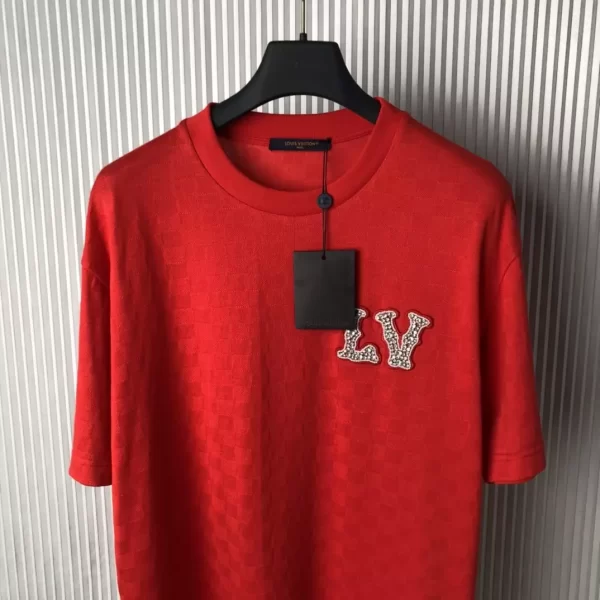 Louis Vuitton Cotton Pique T-Shirt With Embroidered LV Patch - LT79