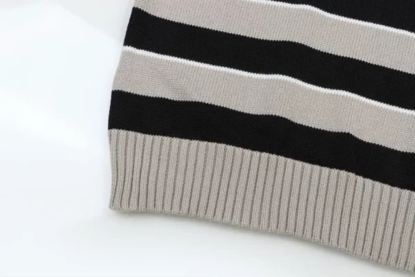 Celine Striped Triomphe Crew Neck Sweater In Wool - HC01