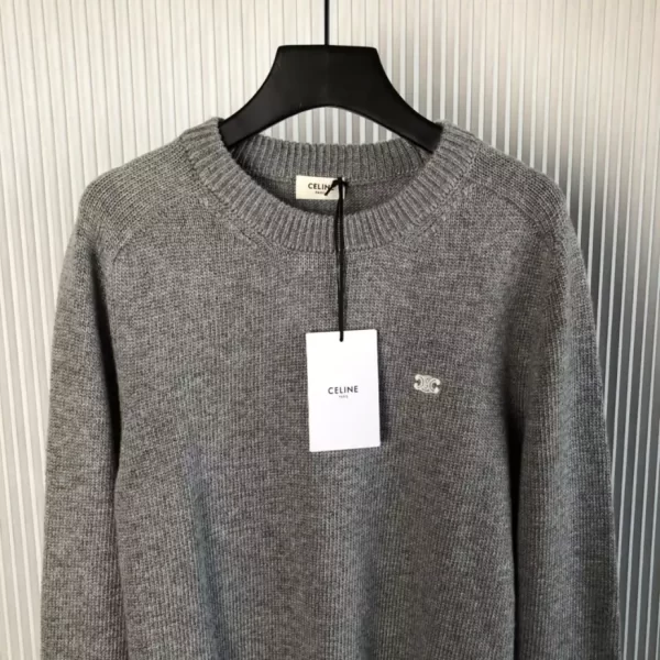 Celine Triomphe Crew Neck Sweater In Wool and Cashmere - HC08