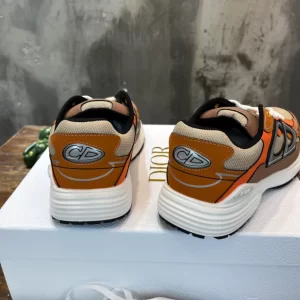 Dior B30 Sneaker Cream Mesh and Orange Technical Fabric - DS83