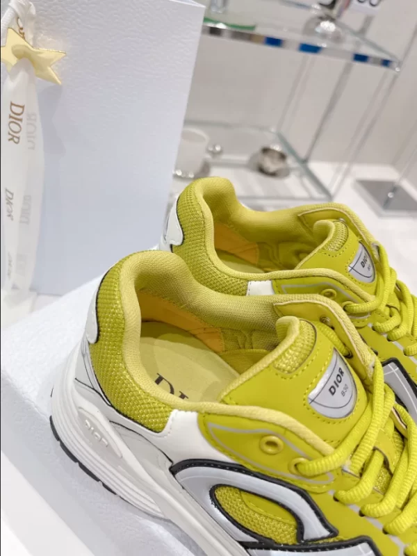 Dior B30 Sneaker Light Yellow Mesh and Technical Fabric - DS85