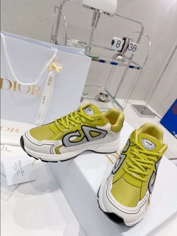 Dior B30 Sneaker Light Yellow Mesh and Technical Fabric - DS85