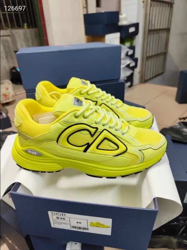 Dior B30 Sneaker Yellow Mesh and Technical Fabric - DS87