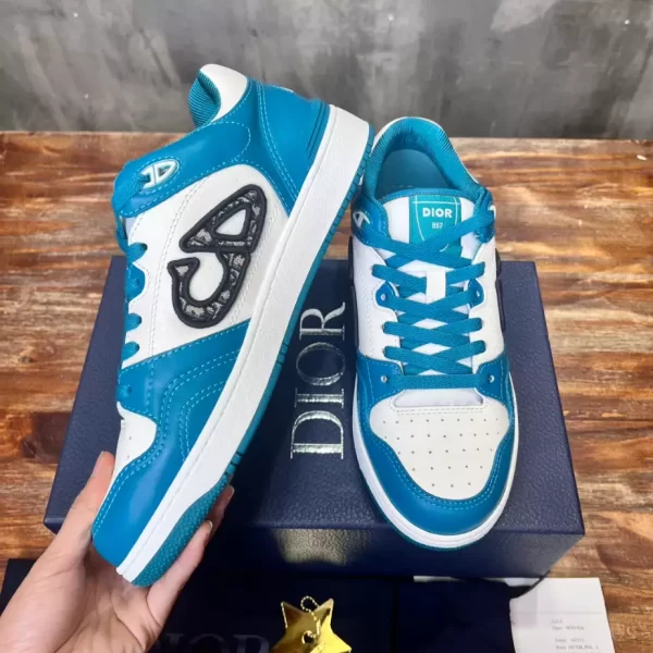 Dior B57 Low-Top Sneaker Blue and White Smooth Calfskin - DS106