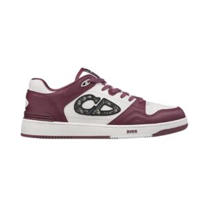 Dior B57 Low-Top Sneaker Burgundy and White Smooth Calfskin - DS105