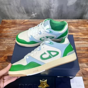 Dior B57 Low-Top Sneaker Green and Cream Smooth Calfskin - DS104