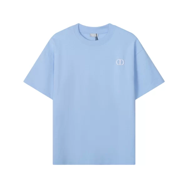 Dior CD Icon Relaxed-Fit T-Shirt Blue Cotton Jersey - DT38