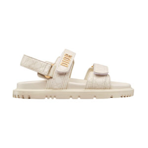 Dioract Sandal White Cannage Calfskin - SD03