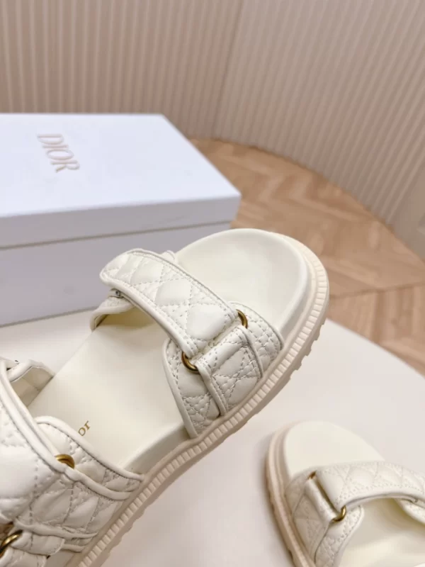 Dioract Sandal White Cannage Calfskin - SD03