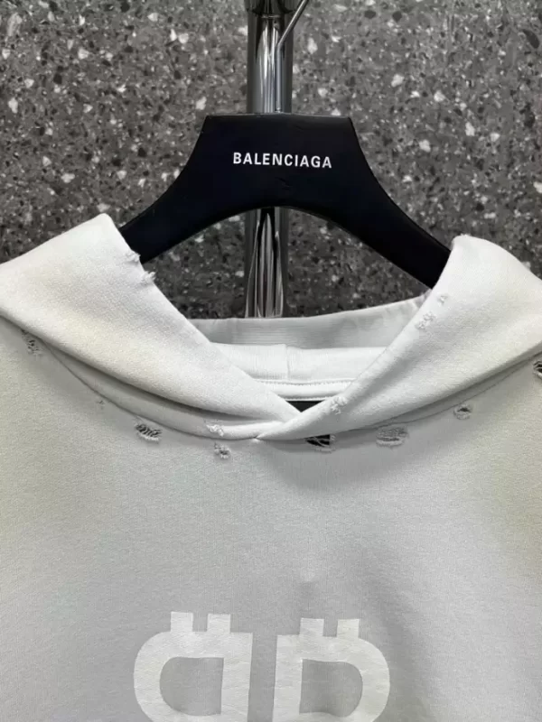 Balenciaga Crypto Hoodie Medium Fit in White - HB08