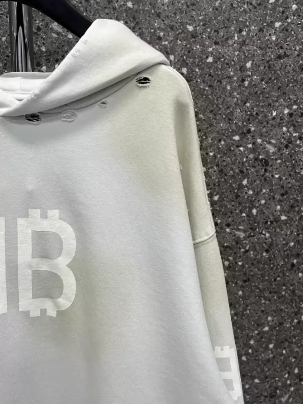 Balenciaga Crypto Hoodie Medium Fit in White - HB08