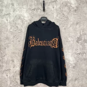 Balenciaga Logo Printed Oversized Hoodie