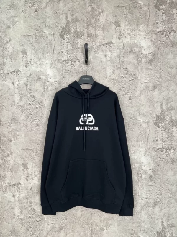 Balenciaga Logo Printed Oversized Hoodie - HB10